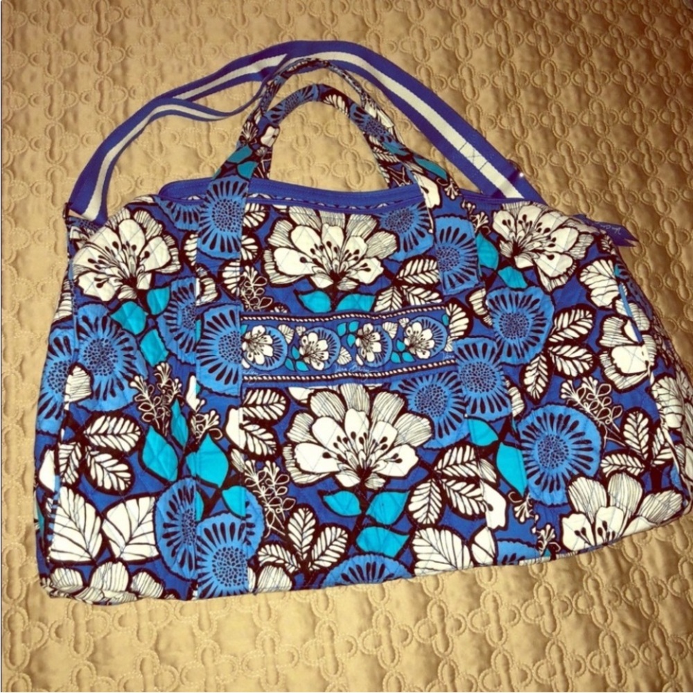 Vera Bradley Blue and White Floral Travel Bag